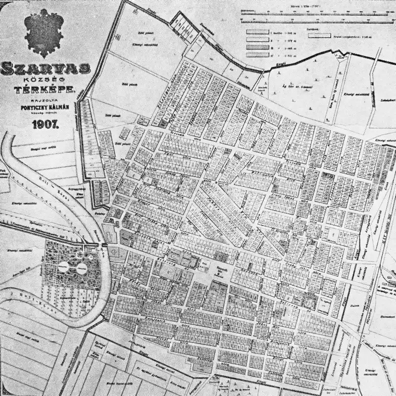 Szarvas térképe 1907